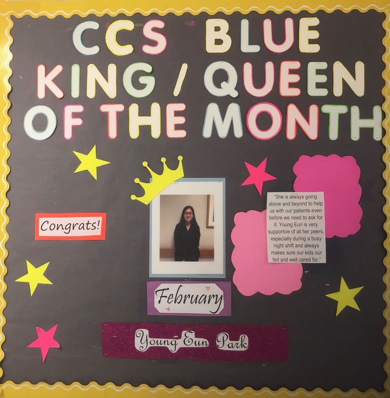 Co-op nursing student Young Eun is Queen of the Month at CHOP